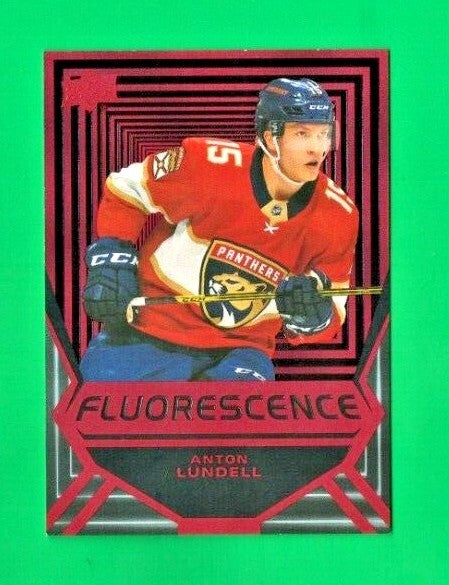 2021-22 UD Series 2 Hockey Anton Lundell  Fluorescence   RED    FL-16  Panthers