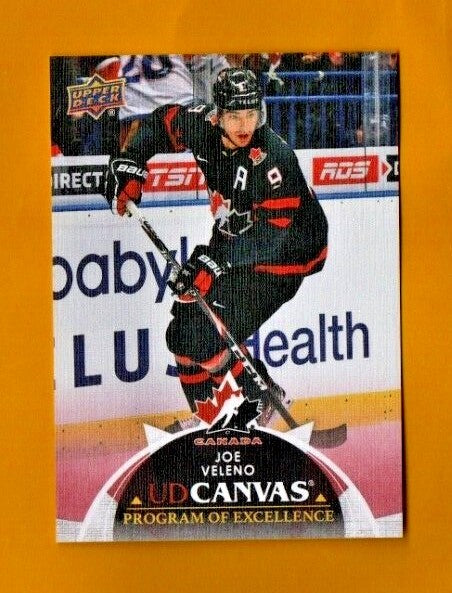 Joe Veleno 2021-22 UD Series 2 Canvas Team Canada Program of Excellence C260