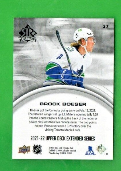 BROCK BOESER 2021-22 UD Extended  Triple Dimension AMETHYST  Reflections 198/300