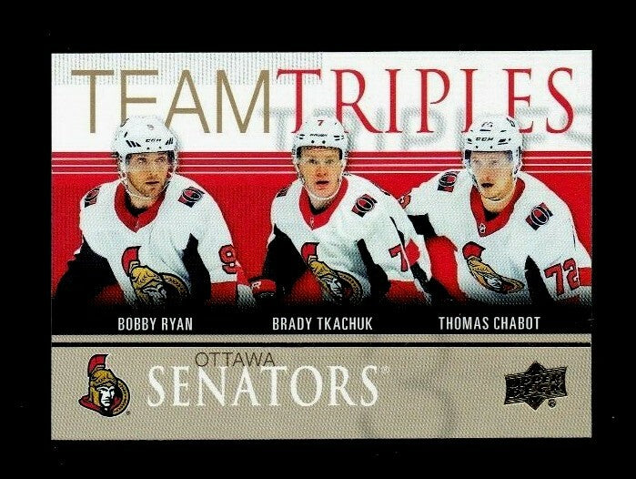 2019-20 Upper Deck Team Triples GOLD Senators Ryan Tkachuk Chabot! SP