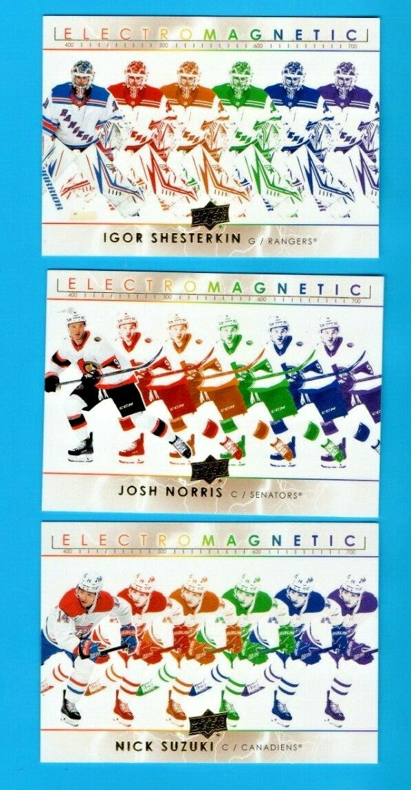 2021-22 Upper Deck Series1 Electro magnetic GOLD - U Pick -  ALL  -   NRMT-MINT