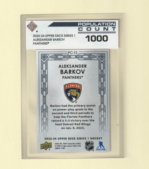 2023-24 Upper Deck Population Count 1000 #PC13 Aleksander Barkov /1000  PANTHERS