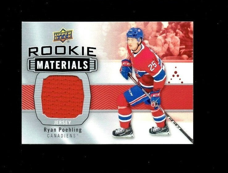 2019-20 UD Series 2 Rookie Materials #RM-RP Ryan Poehling - Montreal Canadiens 