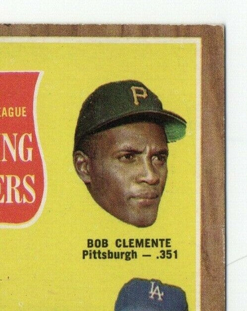 1962 Topps #52 NL Batting Leaders Roberto Bob Clemente, Boyer, Pinson, Moon