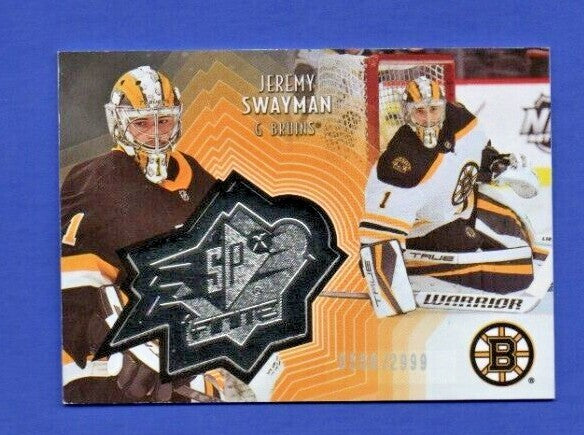 Jeremy Swayman   2021-22 UD Extended SPxFinite Radiance Silver #SF-4   0550/2999