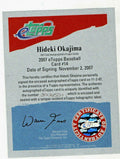 HIDEKI OKAJIMA ROOKIE CARD 2007 eTopps #14 Boston Red Sox  #/749 SIGNED on card