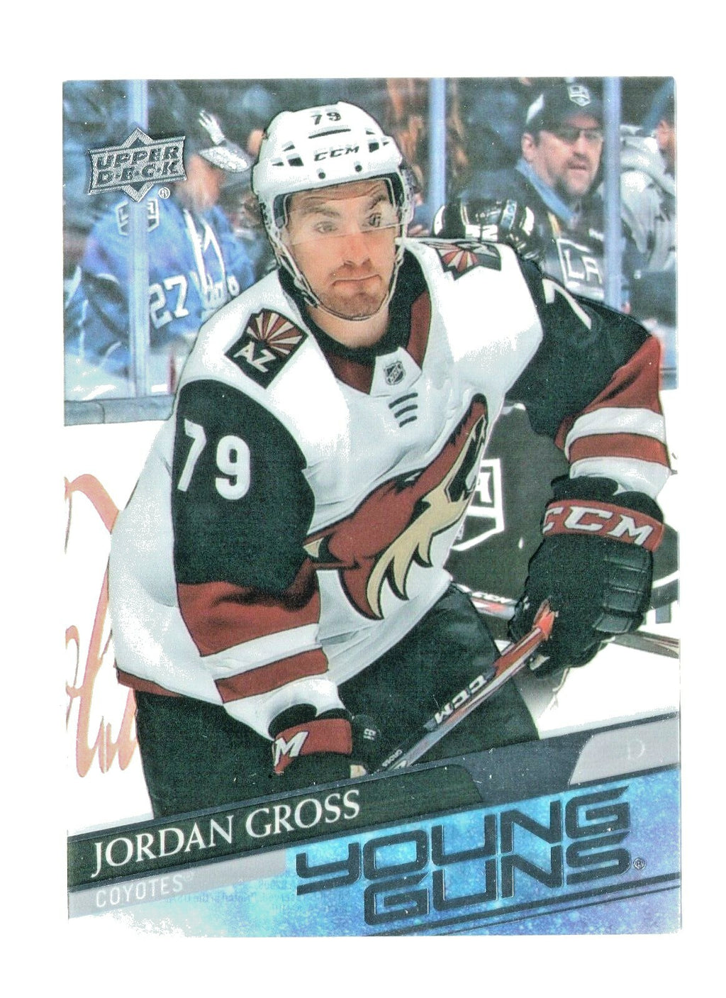 2020-21 UD Series 2  Clear Cut Young Guns #466 Jordan Gross RC Arizona Coyotes