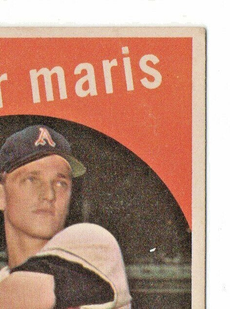 1959 Topps Roger Maris VG-EX (HOF) Kansas City Athletics #202 Baseball Card 