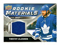 2020-21 UD Upper Deck Series 2 Rookie Materials Timothy Liljegren Toronto - Blue