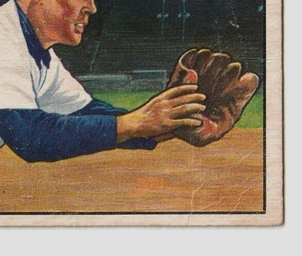 1951 Bowman  -  Eddy Lake   -  Detroit Tigers #140   G-VG.