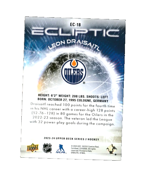 2023-24 Upper Deck Series 2 Ecliptic Sparkle   Leon Draisaitl #EC-18 -  Edmonton