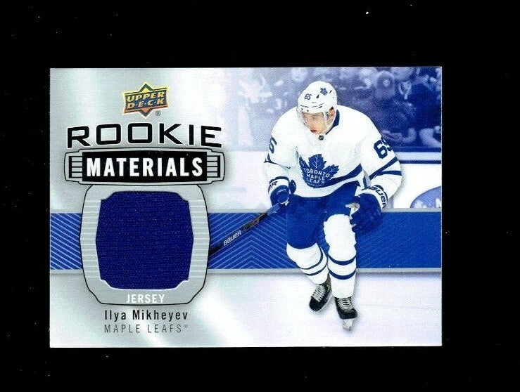 2019-20 UPPER DECK SERIES 2 Rookie Materials Jersey RM-IM Ilya Mikheyev - Leafs