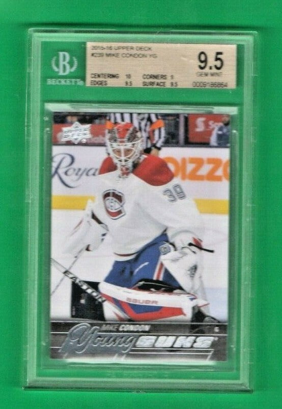 2015-16 Upper Deck #239 Mike Condon Young Guns Rookie BGS 9.5 GEM MINT #4
