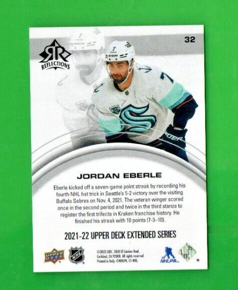 Jordan Eberle 2021-22 Upper Deck Extended Reflections Ruby  069/500   Kraken #32