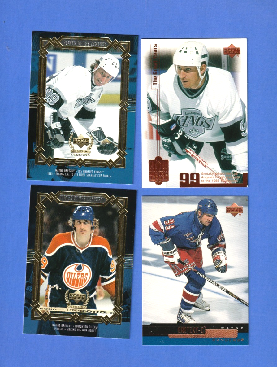 4 wayne gretzky cards  2 player of the century  2 other cards