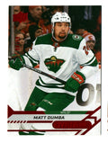 2020-21  UD OVERTIME WAVE 2 MATT DUMBA  #62 RED PARALLEL 98/99 Minnesota Wild
