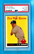 1958 Topps  - Pee Wee Reese   #375, PSA NM-MT 8(OC)  Los Angeles Dodgers  - HOF