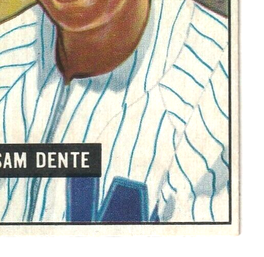 1951 Bowman  -  Sam Dente   -  Washington Senators  #133   EX-NRMT
