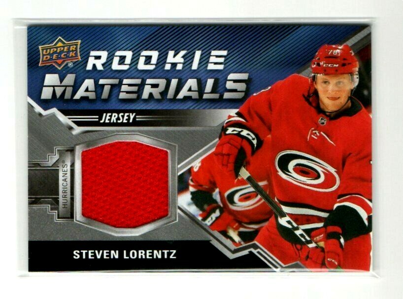 2020/21 Upper Deck Series 2 Steven Lorentz - Red - Rookie Materials Jersey Card