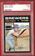 1971 Topps    #415     -    Mike Hegan    -   Milwaukee Brewers   -   PSA 7 - NM
