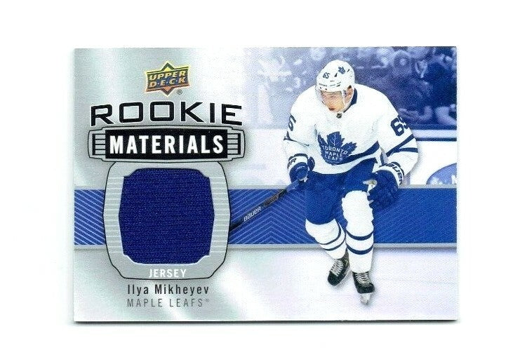 2019-20 UPPER DECK SERIES 2 Rookie Materials Jersey RM-IM Ilya Mikheyev - Leafs