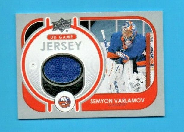 2021-22 Upper Deck UD Game Jersey  - Semyon  Varlamov   #GJ-SV -  Islanders Blue