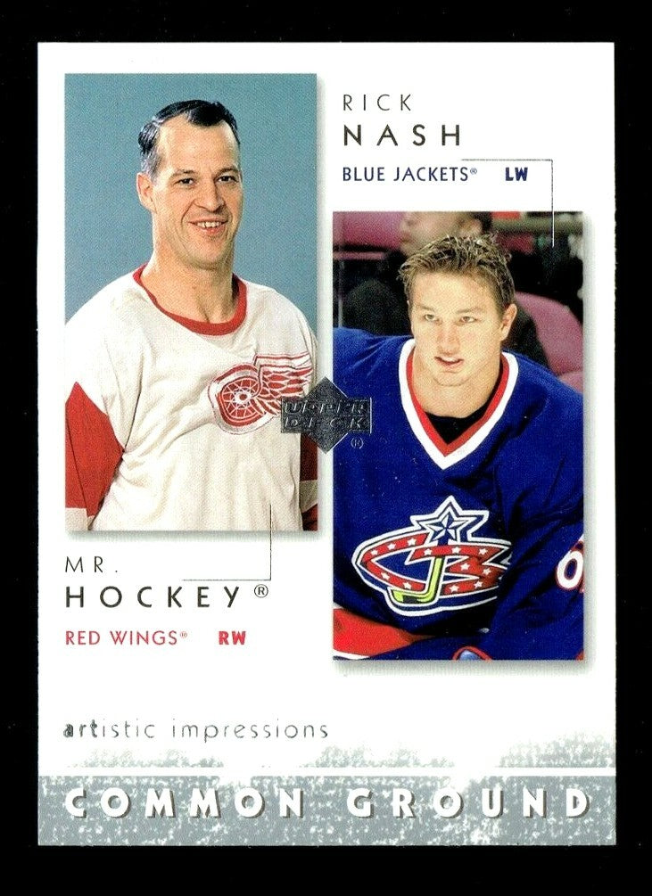 2002-03 UD Artistic Impressions Common Ground Roy, Lemieux, Howe, Nash, Leclair