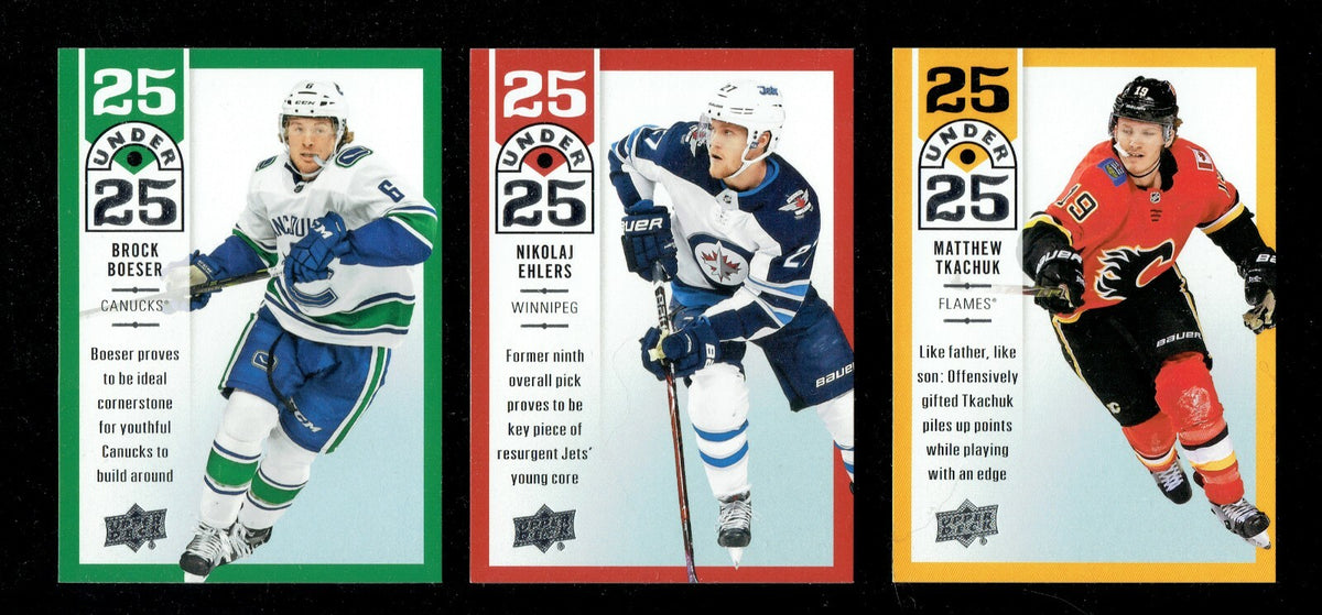 2018-19 Upper Deck 25 Under 25 Insert Complete Set  McDavid Matthews Laine Aho++