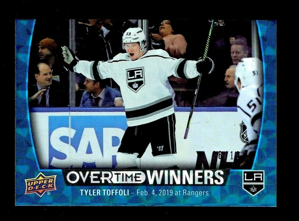 2019-20 Upper Deck Overtime Winners Blue Tyler Toffoli 06/10 Los Angeles Kings