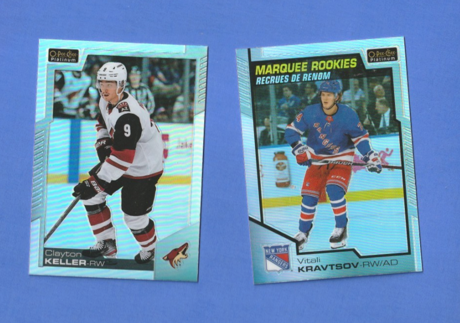 2020-21 OPC Platinum Marquee Rookies RAINBOW  Kravtsov #156 Keller #30