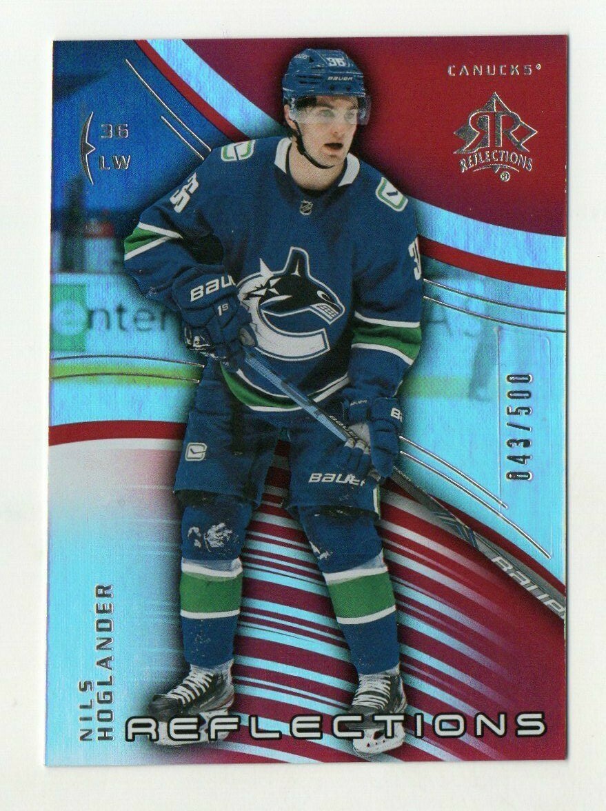 2020-21 Upper Deck Triple Dimensions Reflections Ruby #44 Nils Hoglander 043/500