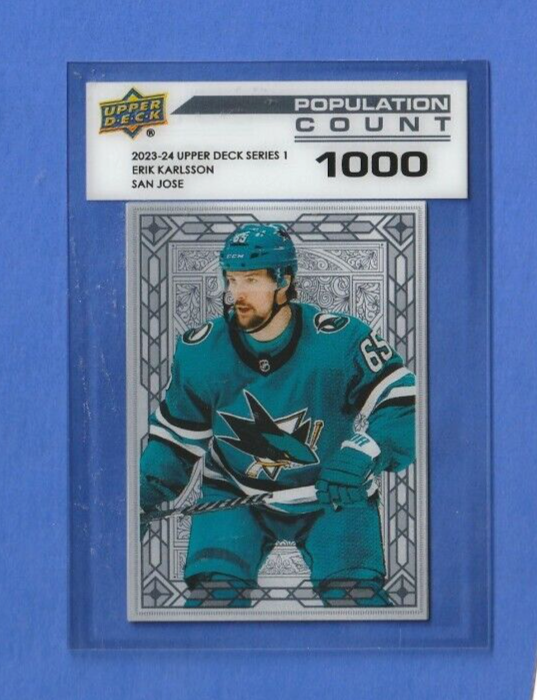 2023-24 Upper Deck Series 1  -  #PC-21  Erik Karlsson   -  Population Count 1000