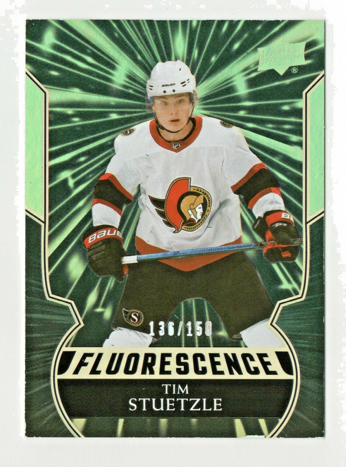 2020-21 Upper Deck Series 2 Fluorescence GOLD F-TS TIM  STUTZLE - Ottawa 136/150