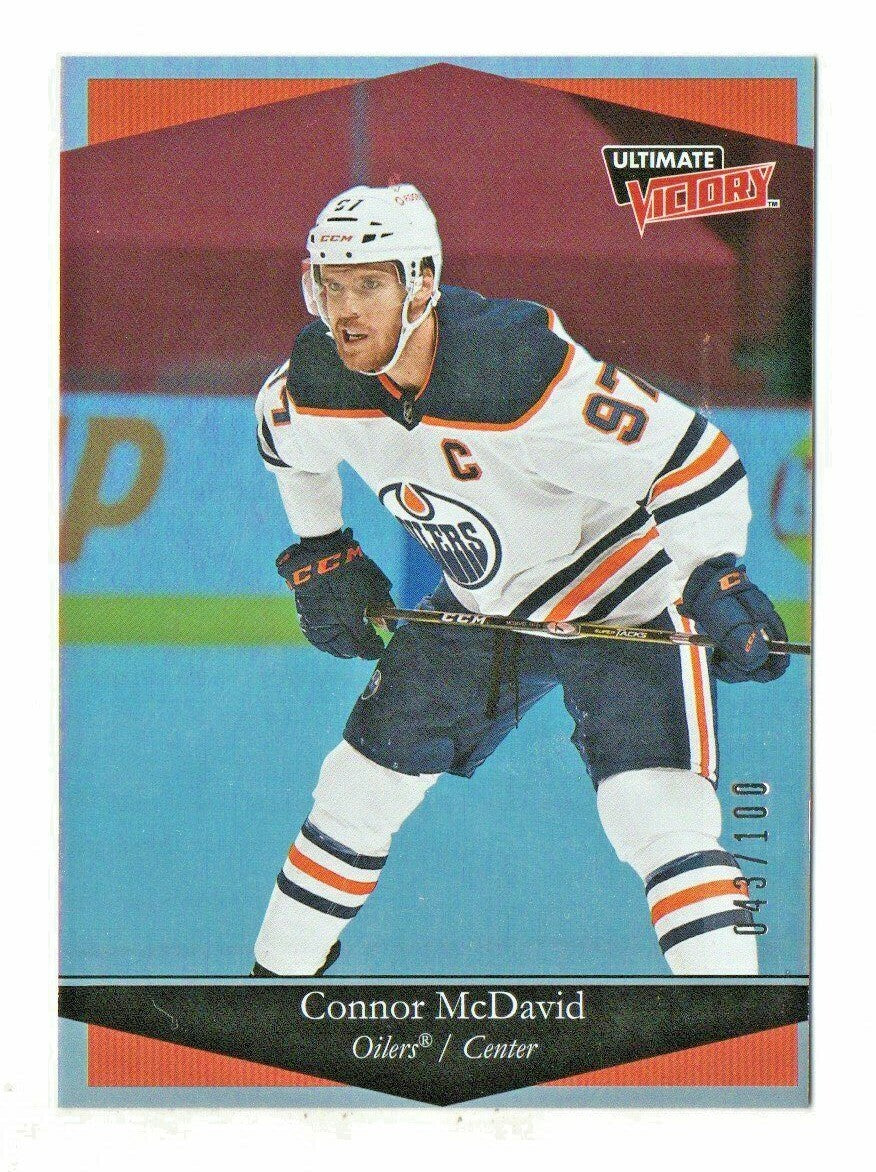 2020-21 Connor McDavid UD Ultimate Victory Silver Extended Series #UV-8 -043/100