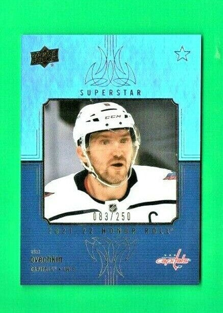 Alex Ovechkin 2021-22 Upper Deck Series 1 Honor Roll Rainbow Parallel 083/250