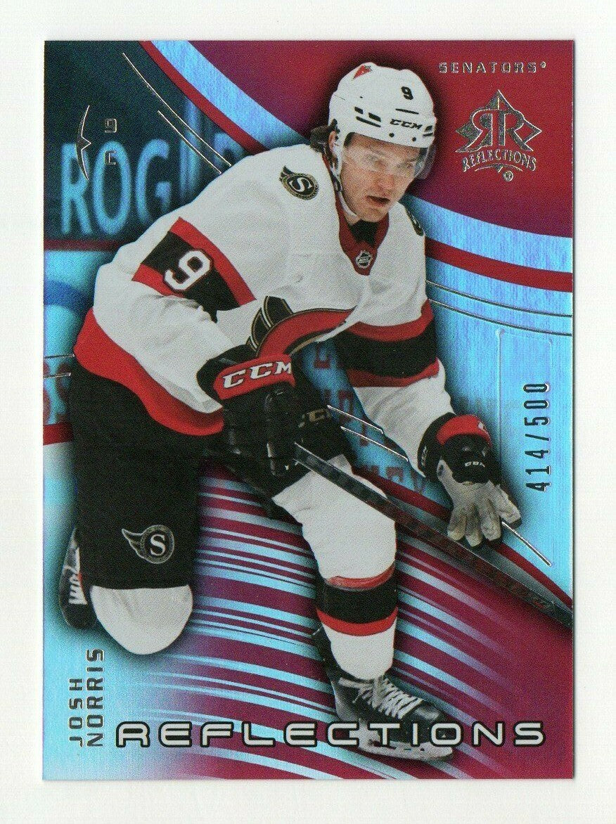 2020-21 UD EXTENDED SERIES REFLECTIONS JOSH NORRIS ROOKIE CARD #414/500 SP #33