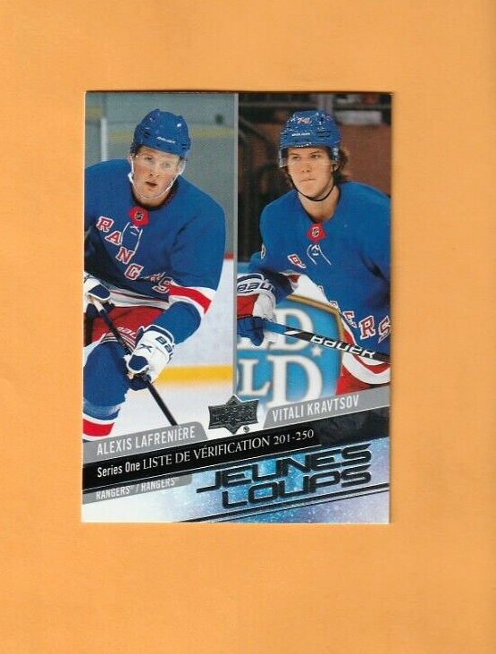 2020-21 Upper Deck French Jeunes Loups #250 A. Lafreniere / V. kravtsov  Rangers