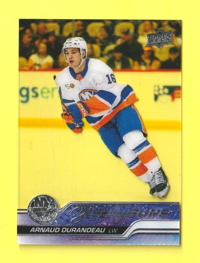 Arnaud Durandeau  2023-24 Upper Deck Young Guns -  Clear Cut  -  SP RC Card #204