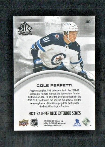 COLE PERFETTI  2021-22 UD Extended Triple Dimension   RUBY   Reflections 136/500