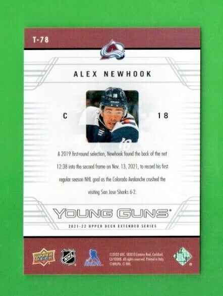 2021-22 Upper Deck Extended 2006-07 Retro Young Guns Alex Newhook #T-78