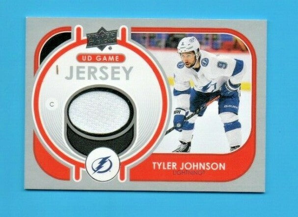 2021-22 Series 1 Game Jersey Relic #GJ-TJ -  Tyler Johnson  -  Tampa Bay - White