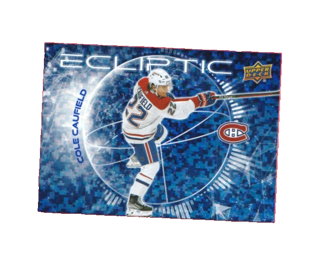 2023-24 Upper Deck Series 2   COLE CAUFIELD Ecliptic Blue SPARKLE Canadians EC-9