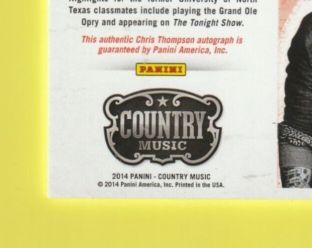 2014 Panini  - Country Music Signatures  - Red - Auto #S-CT Chris Thompson 47/99