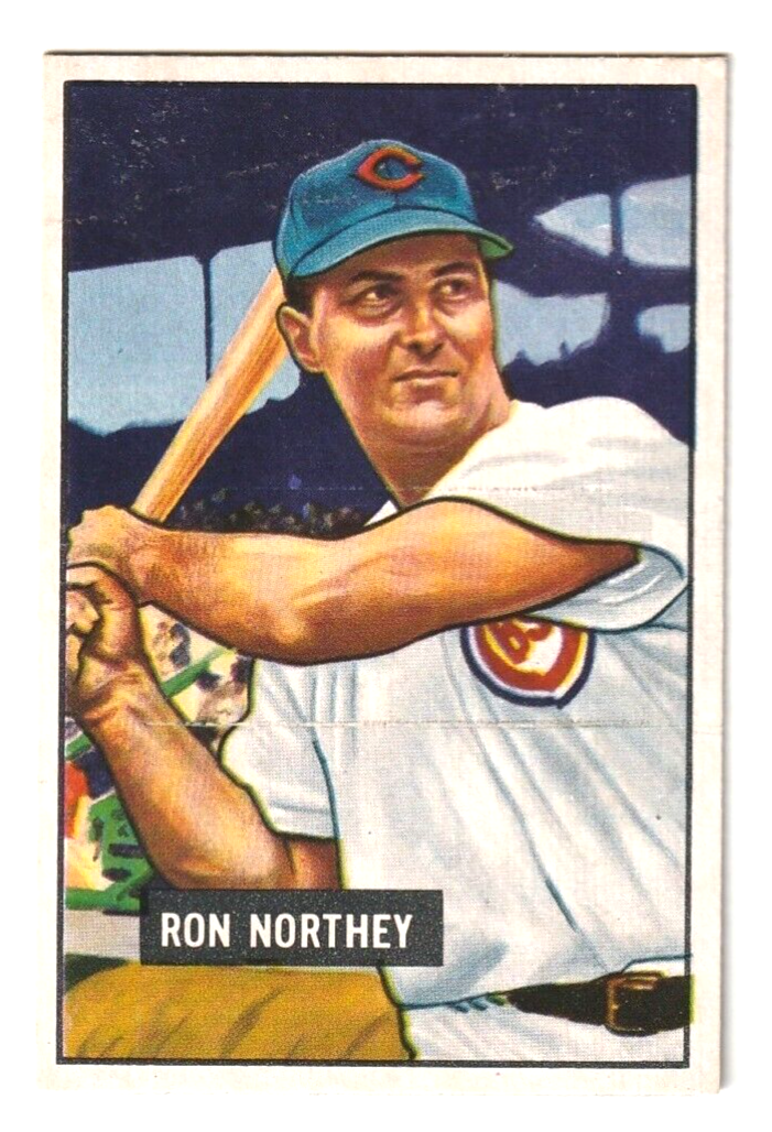 1951 Bowman  -  Ron Northey   -  Chicago Cubs #70   EX-NRMT