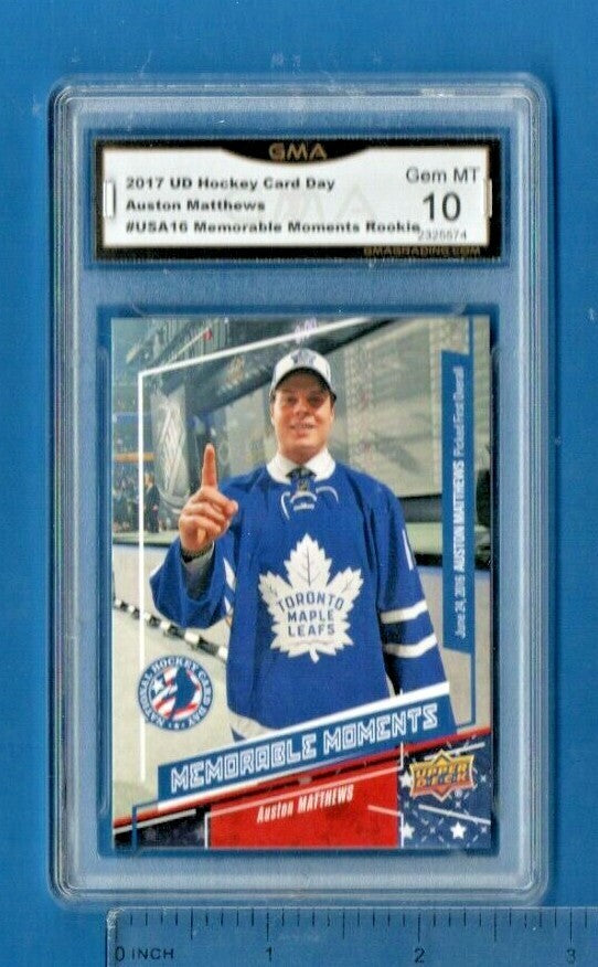 Auston Matthews 2017 Upper Deck National Hockey Card Day GEM MINT 10 - Toronto