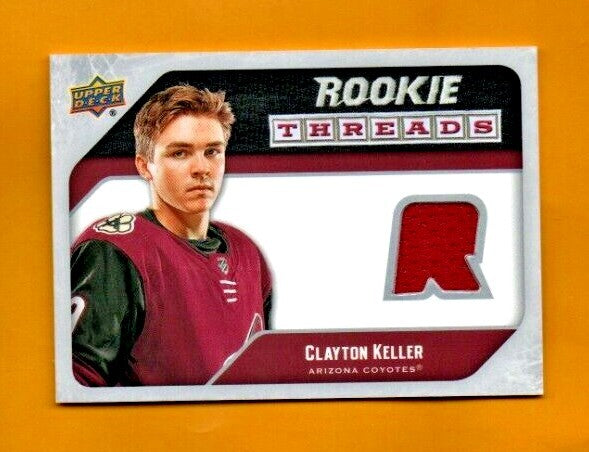 2021-22 Upper Deck Series 2 CLAYTON KELLER Rookie Threads Maroon  Jersey  RT-CK 