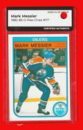1982 O-Pee-Chee Hockey  -  Mark Messier #117  Edmonton Oilers  -   MBA AUTHENTIC