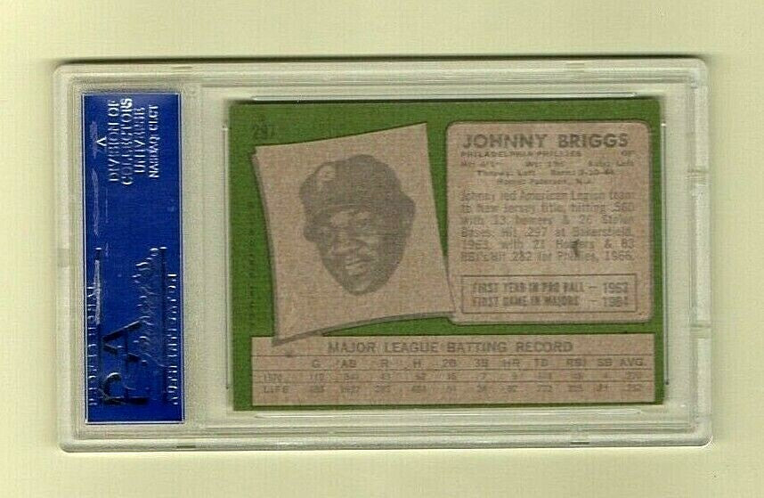 1971 Topps #297 -  Johnny Briggs  -  Philadelphia Phillies  - PSA 6 - EX/MT