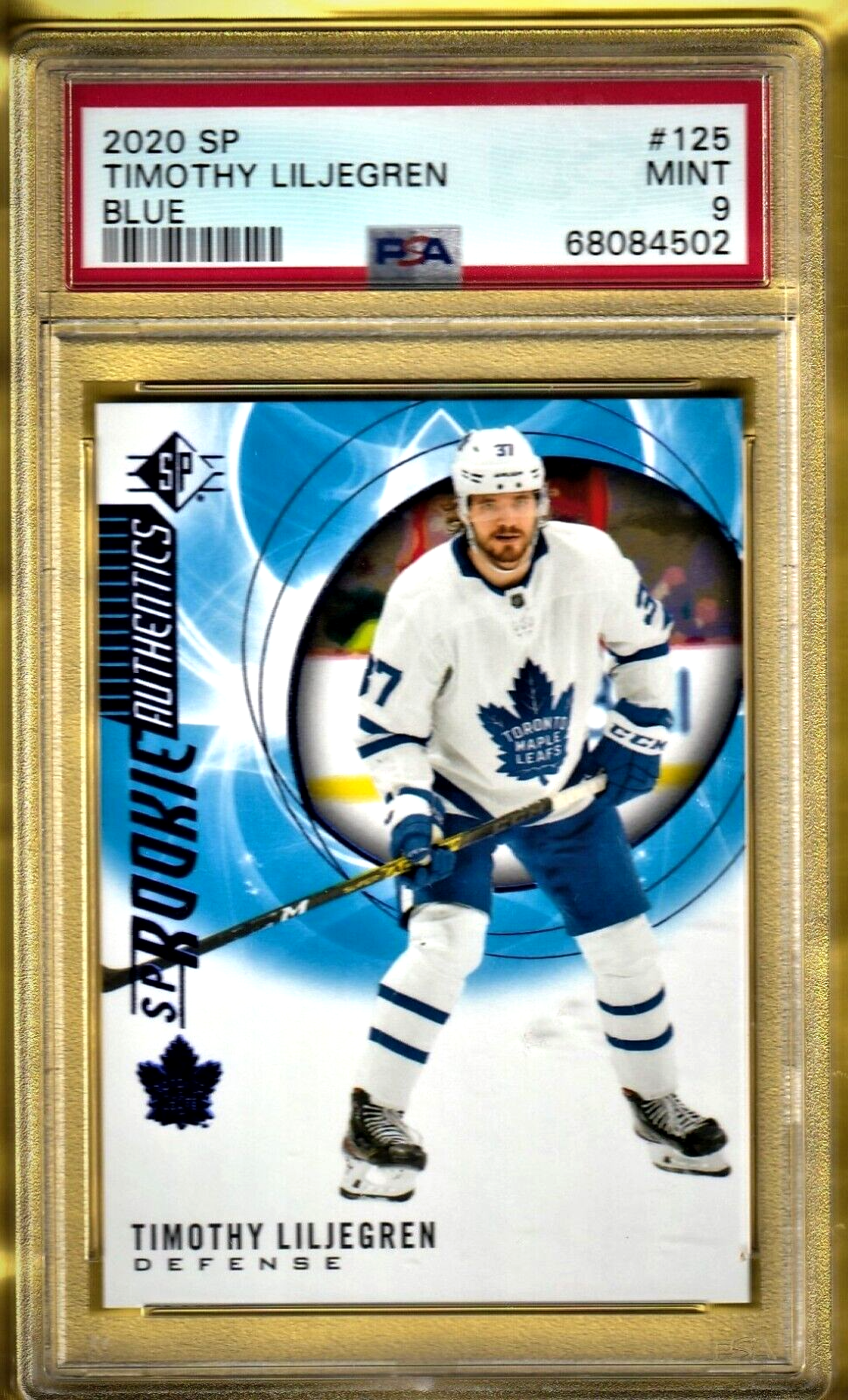 2020 SP Blue -Timothy Liljegren   -Toronto Maple Leafs  ROOKIE #125   PSA 9 MINT