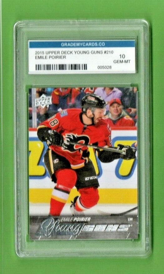2015-16 Upper Deck Young Guns #210 Emile Poirier Calgary Flames Rookie  10 MINT